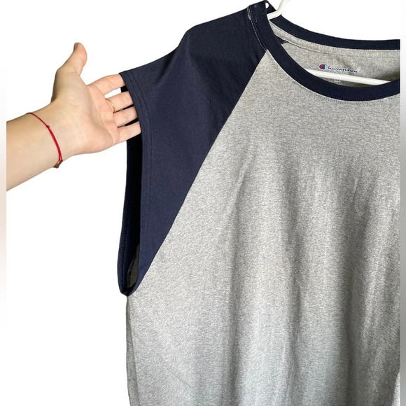 CHAMPION Men's Cotton Jersey Raglan Cap-Sleeve T-Shirt Size XL - Picture 12 of 12